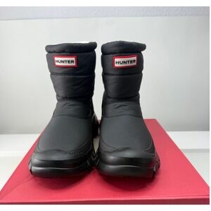 Hunter Womens Intrepid Short Snow Boots Black Waterproof Insulated WFS2108WWU 8